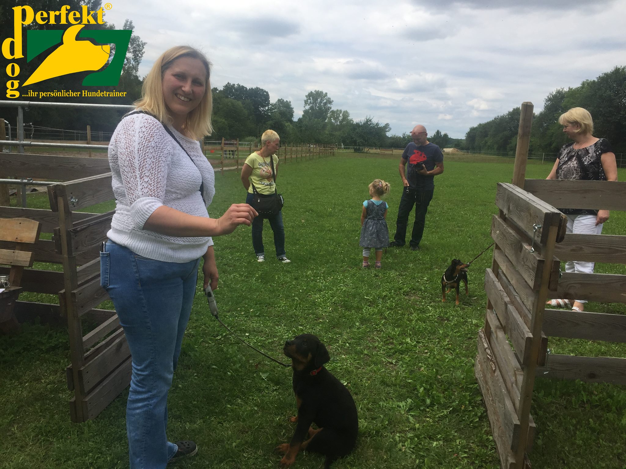 Halter und Welpe